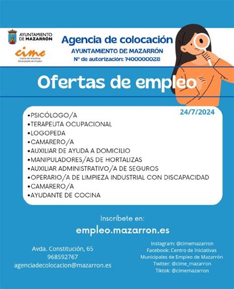 Ofertas de trabajo en Murcia, Mazarrón